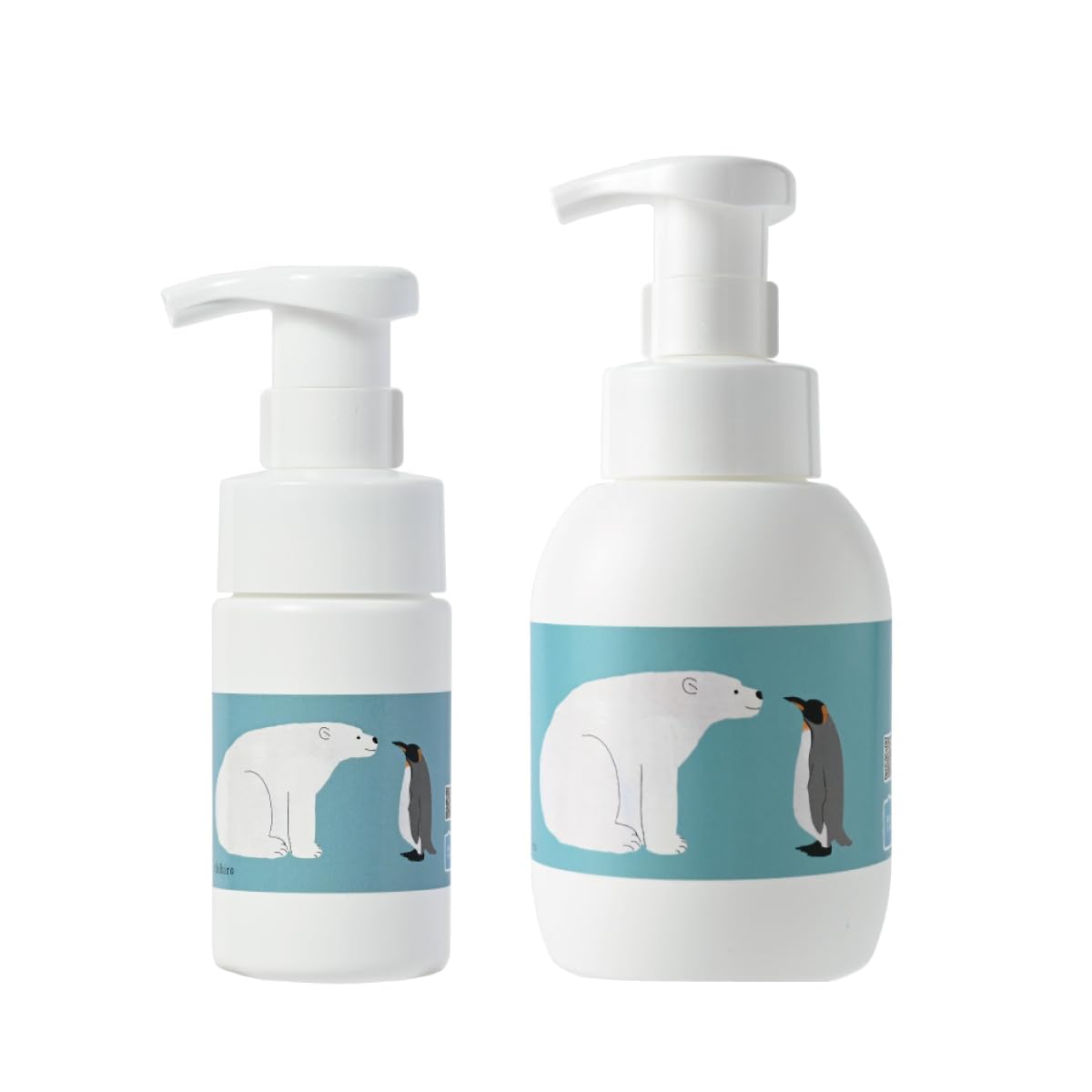 【 おトクな2種セット 】 詰め替え用 泡ボトル 100mL ミニタイプ (P) + 350ml サイズ /「お話中(1035dp009)」