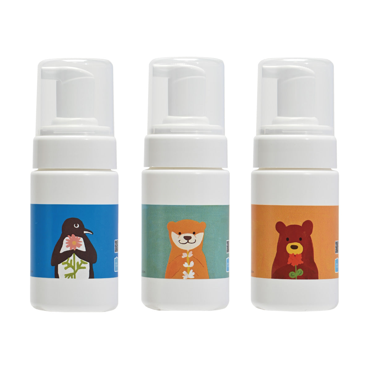 石けんワークス泡のハンドソープ80mL 「くまさんと赤いゼラニウム(C80-dp023 )」携帯用