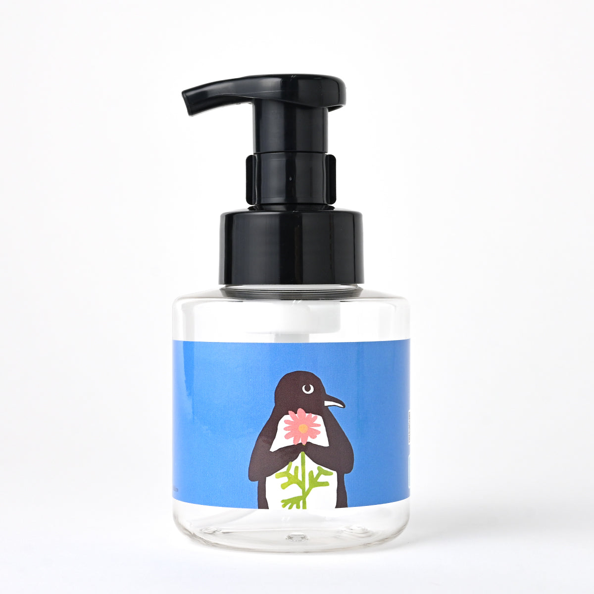 【新製品】泡用ポンプ容器３００ｍL 「花に込めた想い - ペンギンさんとピンクデイジー（３０ｄｐ０２１）」