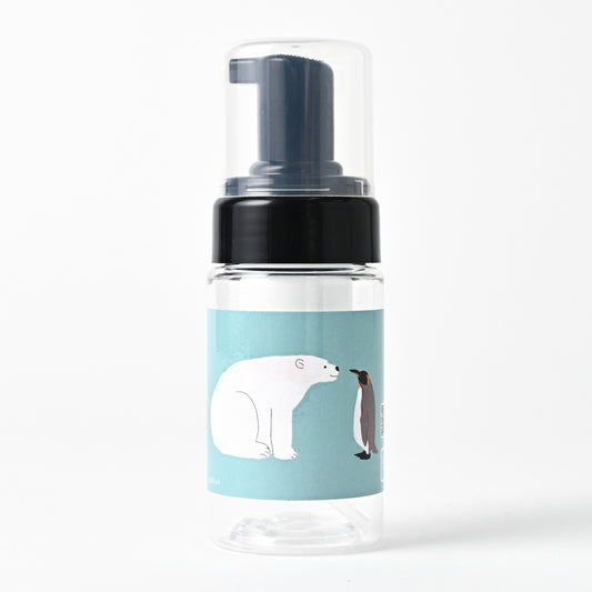 【新製品】泡用ポンプ容器１００ｍL 「シロクマとペンギン - お話中（Bｐ１０ｄｐ００９）」