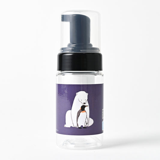 【新製品】泡用ポンプ容器１００ｍL 「シロクマとペンギン - ほっこり（Bｐ１０ｄｐ０１０）」