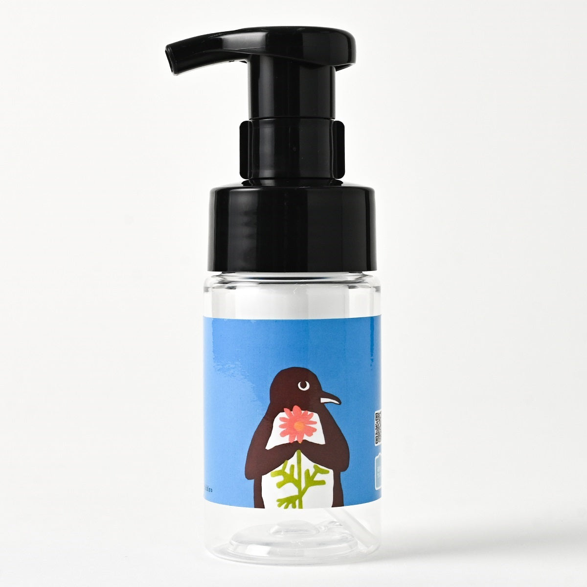 【付替え用ポンプフォマー付き】泡用ポンプ容器１００ｍL 「ペンギンさんとピンクデイジー（BｐP１０ｄｐ０２１ _ ｃｂ)」