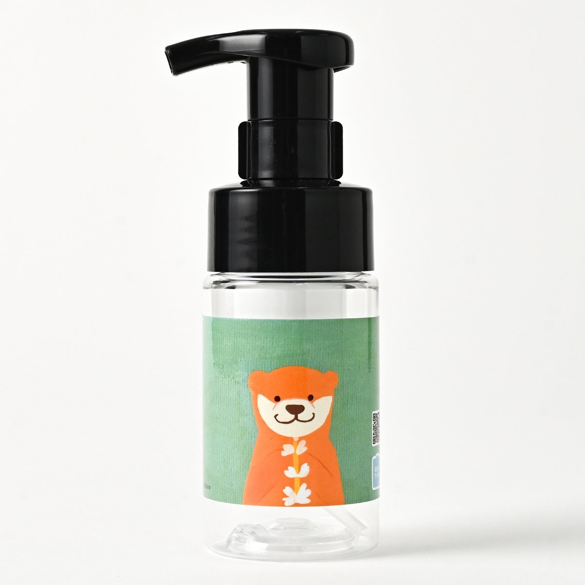 【付替え用ポンプフォマー付き】泡用ポンプ容器１００ｍL 「カワウソさんと白いルピナス（BｐP１０ｄｐ０２２_ ｃｂ)」