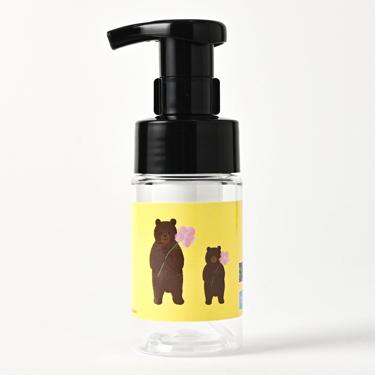 【付替え用ポンプフォマー付き】泡用ポンプ容器１００ｍL 「お花をどうぞ -プリムローズイエロー（BｐP１０ｄｐ０２8_ ｃｂ)」