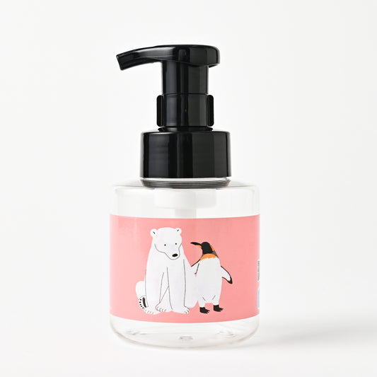 【新製品】泡用ポンプ容器３００ｍL 「シロクマとペンギン - やぁ！（３０ｄｐ０１１）」