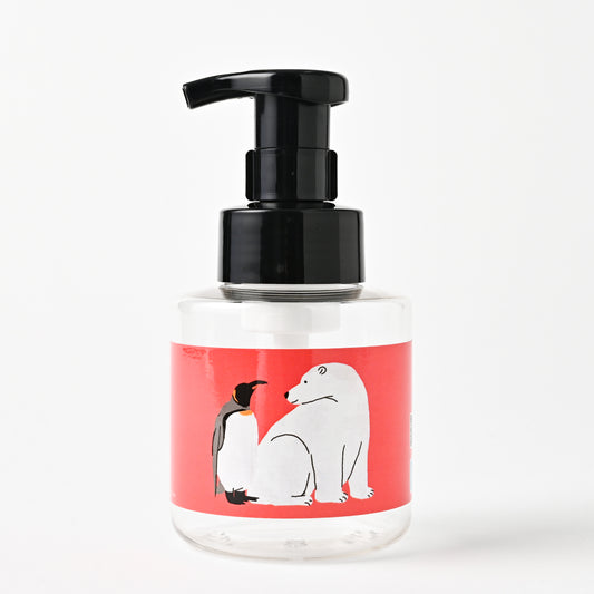 【新製品】泡用ポンプ容器３００ｍL 「シロクマとペンギン - 調子はどう？（３０ｄｐ０１２）」